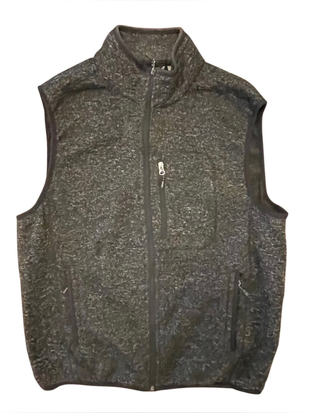 Free Country Men's Dark Gray Zip-Up Fleece Vest